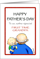 Humorous - First Time Grandfather - Happy Father’s Day card