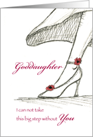 Goddaughter - Be my Bridesmaid - Sketch of a High Heel card