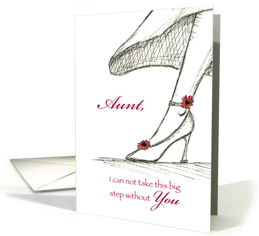 Aunt, Please be my Bridesmaid card (933251)