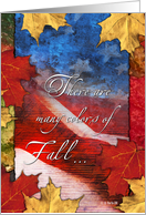 Military Thanksgiving - Support Our Troops - Fall Colors card