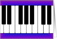 Piano keyboard card