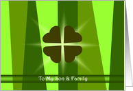 Luck O’ The Irish, to Son & Family card