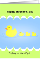 Cute Mother’s Day with Duckies, To Grammy, From All of Us card