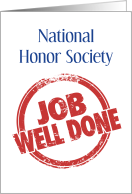 Congratulations, Acceptance into National Honor Society, Nice Work card