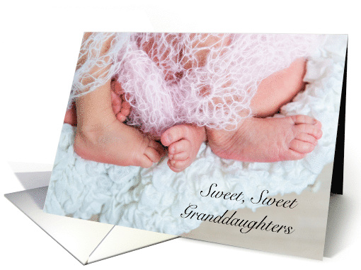 Sweet Twin Granddaughters Baby Feet card (1452278)