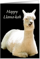 Funny Happy Llama-kah card