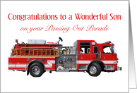 Congratulations Son, Passing Out Parade, Fire Truck card