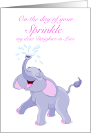 Sprinkle for Daughter-in-Law, Baby Elephant card