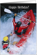 Thrill Seeking, White Water Rafting, Birthday card