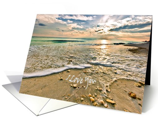 Love, You are Special to Me Sea Shells and Sunset card (651443)