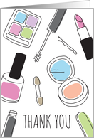 Makeup thank you card Beautician Cosmetologist card