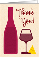 Wine and cheese thank you card