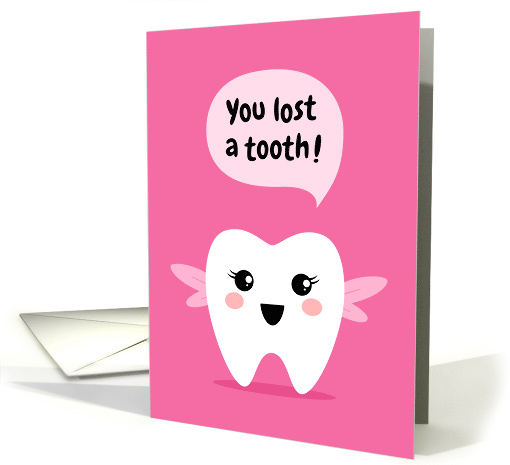 Congratulations on losing your first tooth cute tooth fairy card