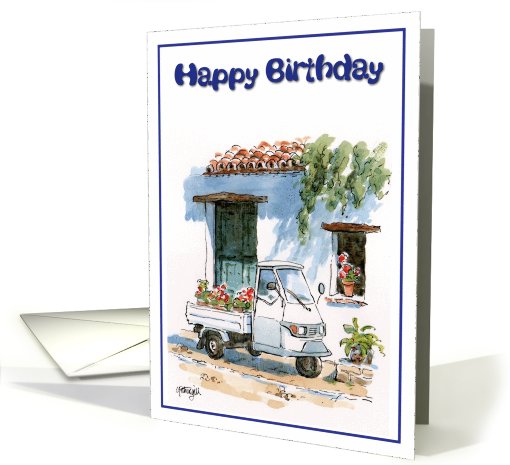 Happy Birthday - Flower Van card (655818)