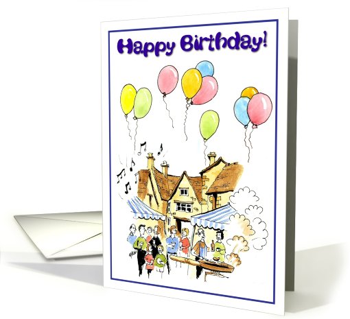 Happy Birthday - party bbq card (659666)
