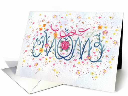Happy Mother's Day Vine and Flowers Mom card (1373400)