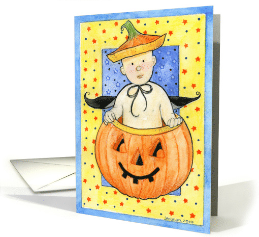 Pumpkin Baby Halloween card (688906)