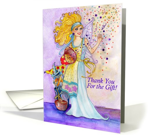 Glitter Fairy Thank You card (765191)