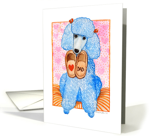 Father's Day Standard Poodle Dog Love Dad card (822412)