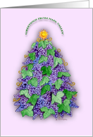 Merry Christmas Greetings from Napa Valley Grape Christmas Tree card