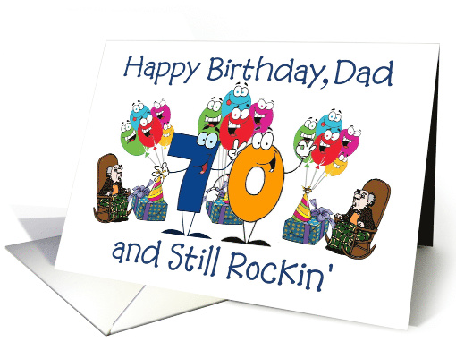 Happy Birthday Dad - 70 and Still Rockin' card (1535884)