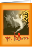 Scaredy-cat- Happy Halloween-blank card