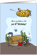 6th Birthday - Pirates Treasure Chest card
