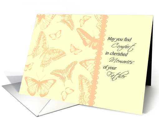 Sympathy card Loss of Father Vintage Butterflies metaphor... (1288786)