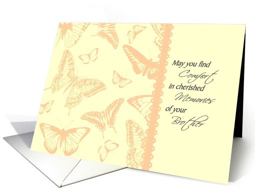 Sympathy card Loss of Brother Vintage Butterflies... (1288964)