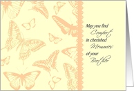 Sympathy card Loss of Brother Vintage Butterflies Memories metaphor card