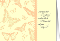 Sympathy card Loss of Uncle Vintage Butterflies metaphor for Memories card