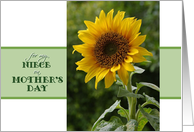 Mother’s Day for Niece Superb Sunflower card