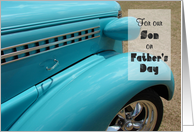 Father’s Day, for our Son, Hot Rod, humorous card
