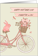 Mother’s Day for Daughter in Law Retro Bicycle with Flower Basket card