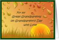 Grandparents Day, great grandparents, sunset card