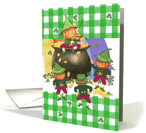 Saint Patrick's Day Leprechauns with Pot of Gold card (766306)