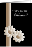 Reader, wedding request, will you card