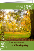 Thanksgiving for Aunt, Fall Foliage in English Countryside card