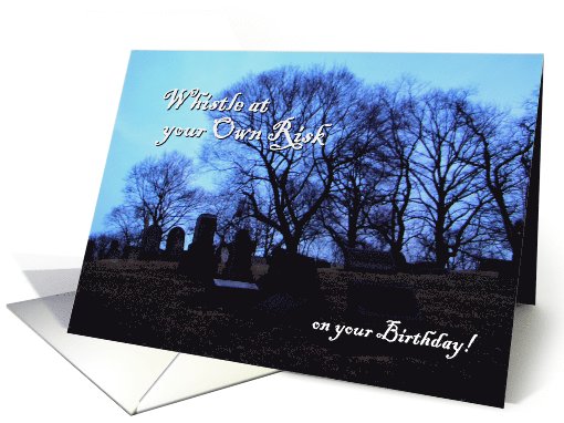 Halloween, Birthday, graveyard card (865762)