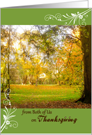 Thanksgiving from Both of Us, Fall Foliage in English Countryside card