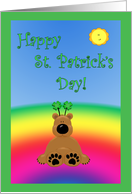 Cute Bear, Rainbow, St. Patrick’s Day Irish Blessing card