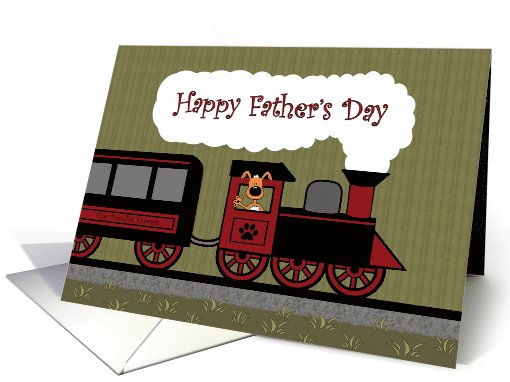 Train, Puppy Dog, Happy Father's Day card (1073498)