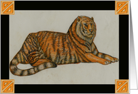 Tiger Chinese Astrology Birthday card