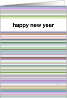 Happy New Year, Pastel Stripes card