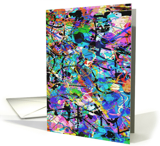 Colorful Abstract Expressionism, Invitation card (940774)