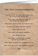 The Ten Commandments, Blank Note Card