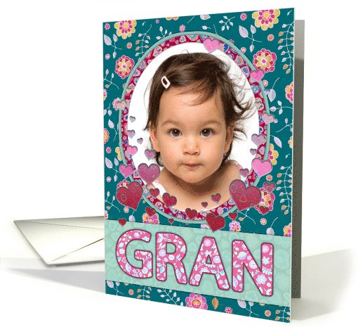 Mother's Day custom photo card, for Gran, patchwork... (1039521)