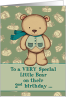 Happy Birthday to a Special Little Bear on Their 2nd Birthday card