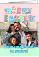 Happy Easter, from our new home to yours, new address photo card. card