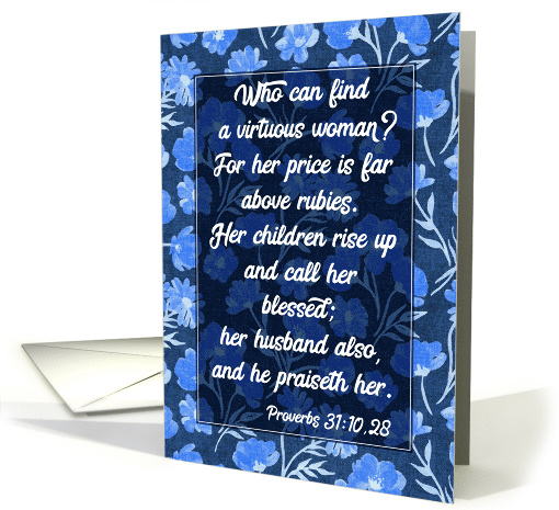 Mother's Day for Daughter Proverbs 31 Above Rubies Typography card